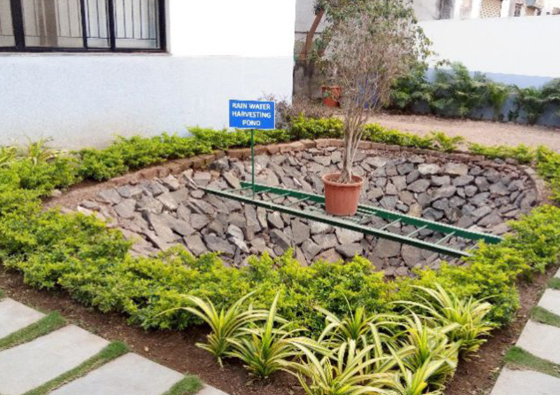 Sustainability - Rain water harvesting pond at factory Old