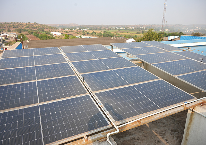 Sustainability - Solar Panels on Factory Roof